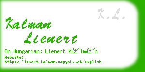 kalman lienert business card